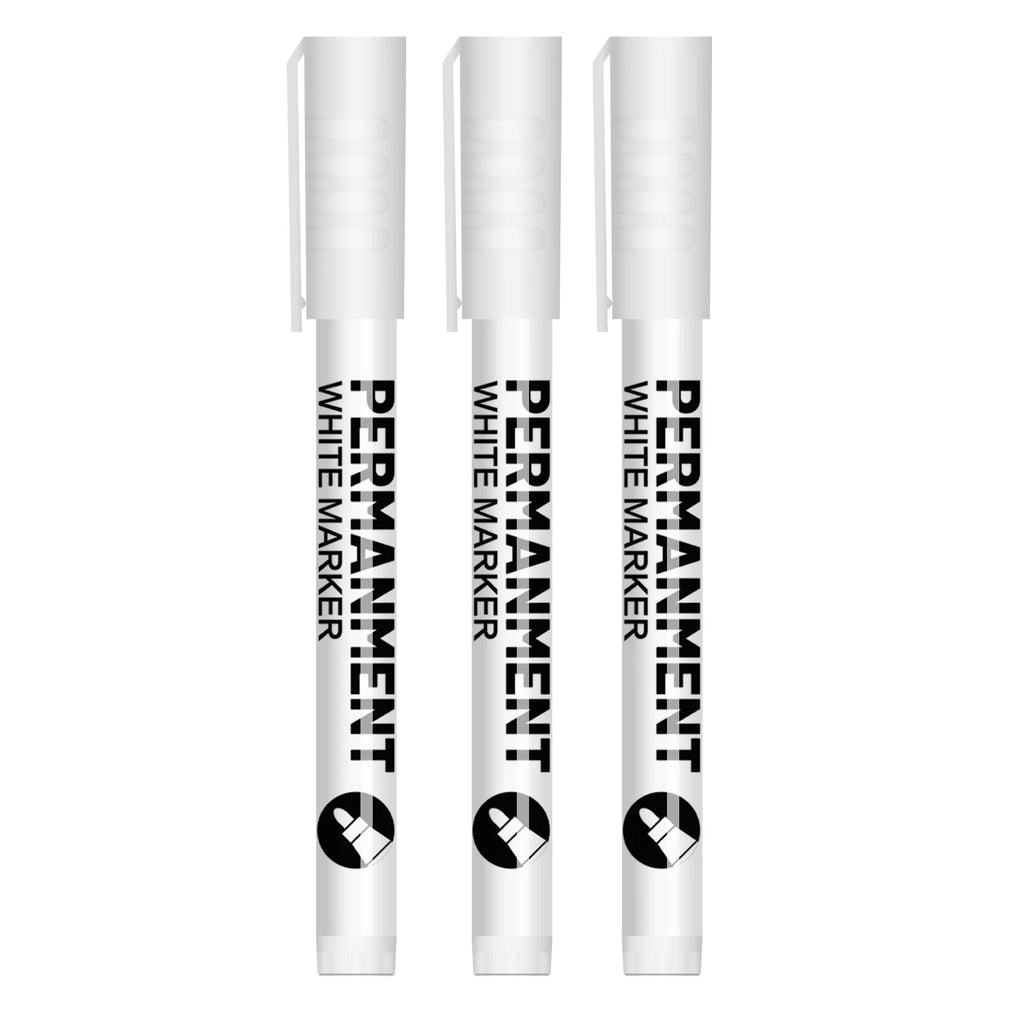 White Paint Pen for Rock Painting,Stone,Ceramic,Glass,Wood,Tire,Fabric,Metal,Canvas. Set of 3/6 Acrylic Paint White Marker