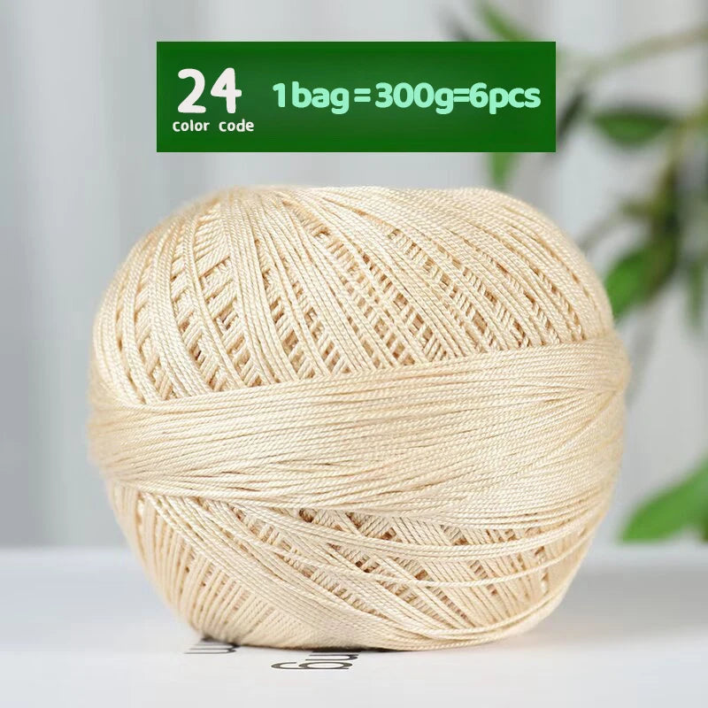 No. 7 Lace Yarn - Bamboo Fiber Linen Summer Crochet Yarn 50g