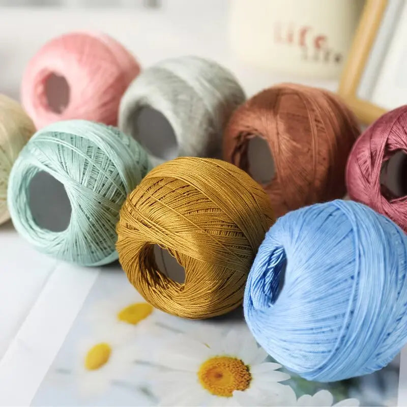 No. 7 Lace Yarn - Bamboo Fiber Linen Summer Crochet Yarn 50g