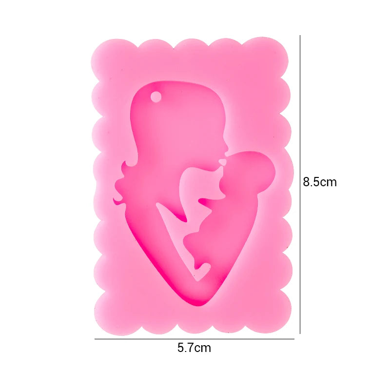 Dog Paw Print Resin Molds Heart Shape Keychain Casting Silicone Molds for Key Chain Pendant Making Epoxy Resin Craft Jewelry DIY