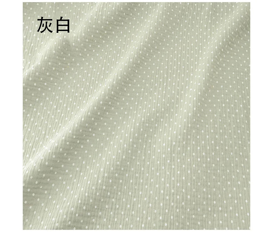 Soft dot Print Cotton Sewing Fabric Crepe Double Layer Gauze Cloth Cotton Skirt Pajama Cotton Fabric 100*135cm