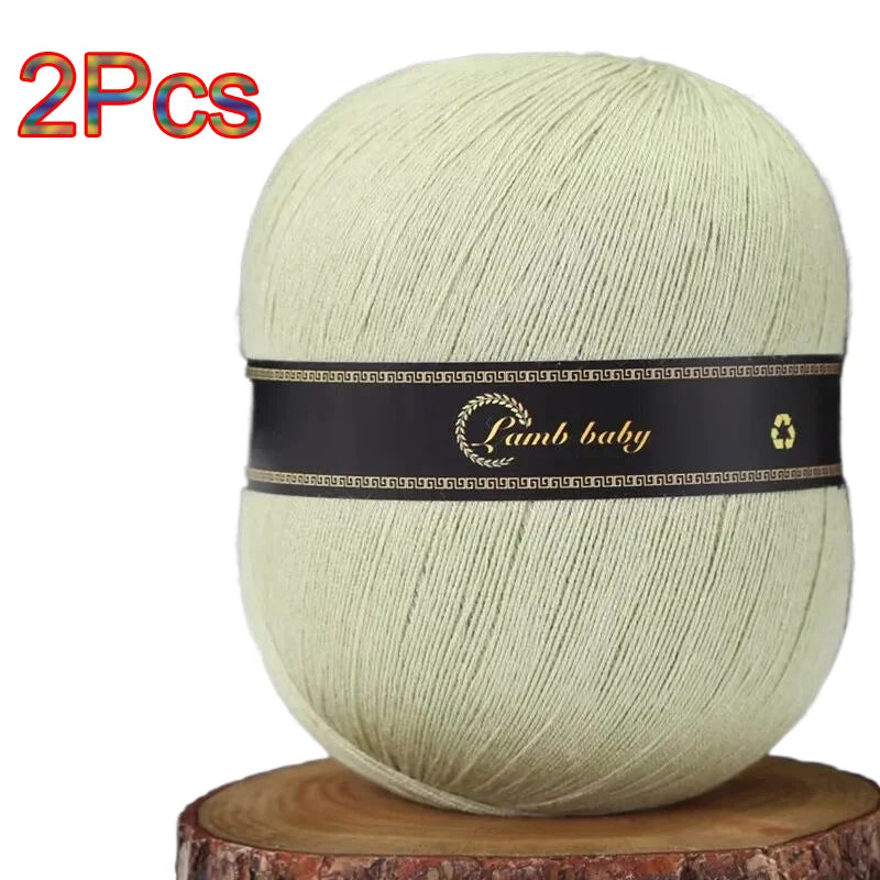 2Pcs Silk Cotton Yarn hand knitting Thin Lace yarn for Crocheting knit Sweater Shawls Scarves hat line Crochet amigurmi thread