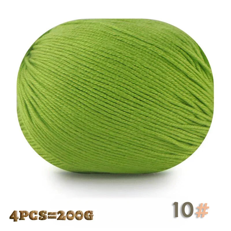 200g 6 Strands of Medium Thick Handmade DIY Knitted Soft Yarn Balls for Making Sweaters, Hats, Scarves, Gloves, Yarn Shoes, Soft Yarn Balls, 1 Piece = 4 Balls = 200 Grams