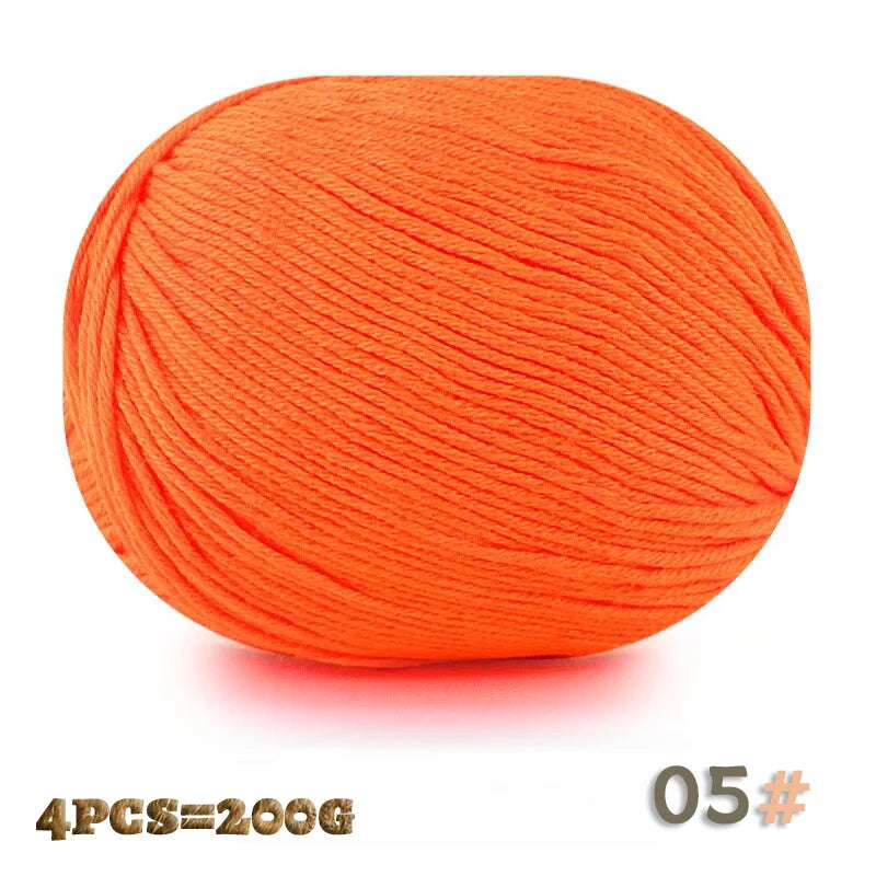 200g 6 Strands of Medium Thick Handmade DIY Knitted Soft Yarn Balls for Making Sweaters, Hats, Scarves, Gloves, Yarn Shoes, Soft Yarn Balls, 1 Piece = 4 Balls = 200 Grams