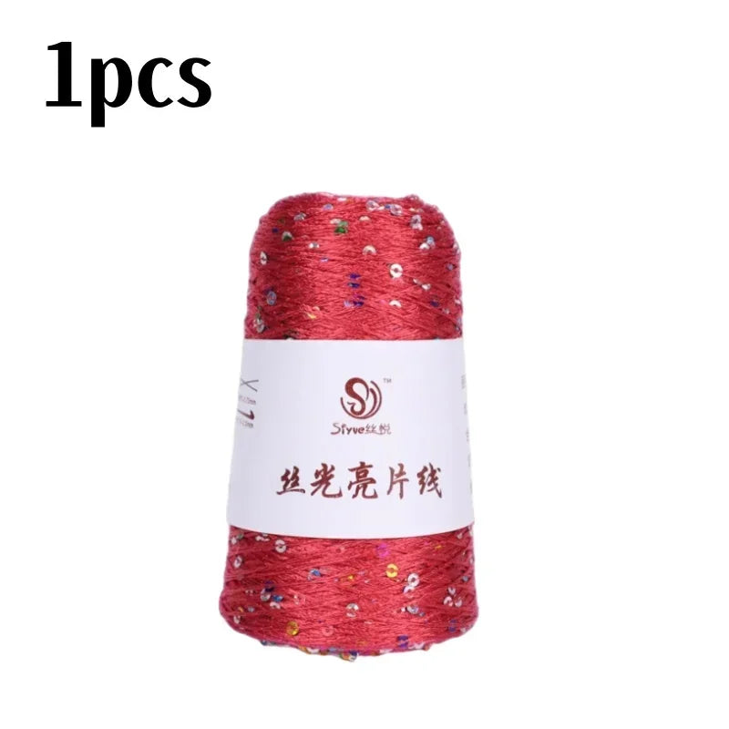 150 Colour 700M 100g special Sequin yarn DIY garment accessories Rag doll Knitting yarn