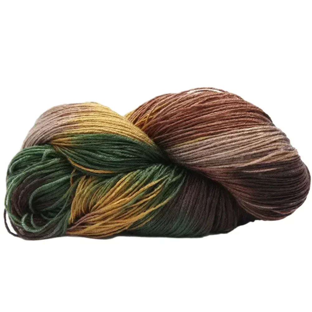 Easy To Use Diy Handmade Acrylic Yarn Baby Sweater Crochet Yarn Durability Rainbow Segment Scarf Package Content