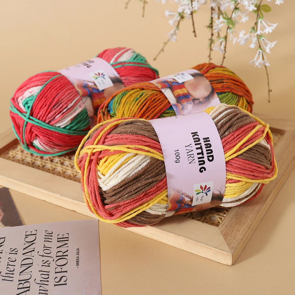 7-Strand Yarn, Multi-Colored Gradient Yarn