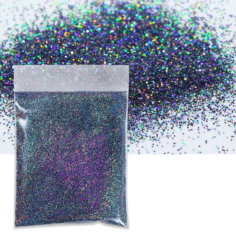 10g/Bag Holographic Fine Glitter Powder For Epoxy Filling Laser Glitter Gold Silver Fine Powder DIY Resin Mold Filling Crafts