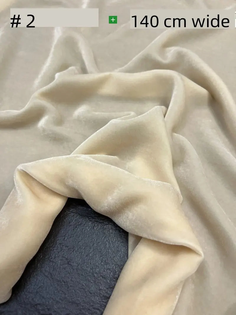 40 Colors Silk Velvet Fabric - Black Mulberry Silk Velvet for High-End Dress- Luxurious Gold Silk Velvet Material