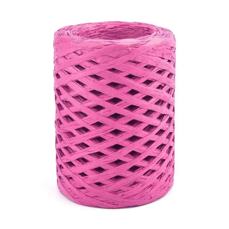 100M Natural Raffia Straw Yarn for Knitting Crocheting Paper Threads Friendly Paper Yarn DIY Handmade Summer Sunhat Beach Bag