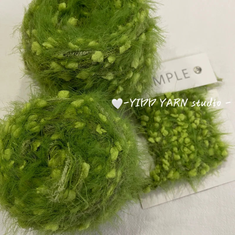 125g/roll Green Yarn Tricot Wool Blends Diy Hand Knitting Features Hand Mixed Plush Yarn Wool Ball Crochet Woven Hairpin Sweater