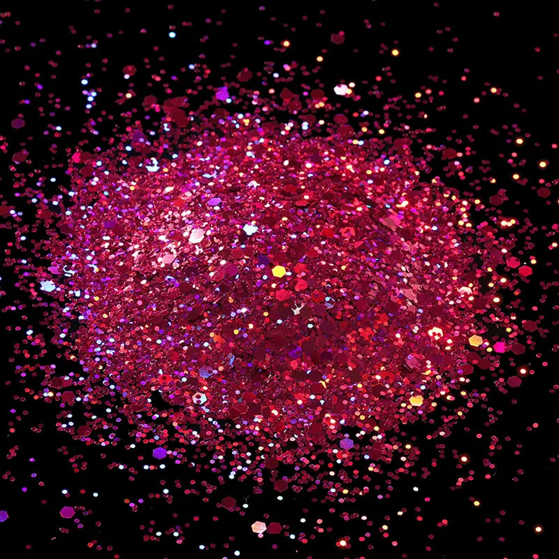 10g Holographic Hexagon Chunky Glitter Epoxy Resin Filler Flakes Laser Sparkly Sequins for DIY Epoxy Resin Nail Art Fillings