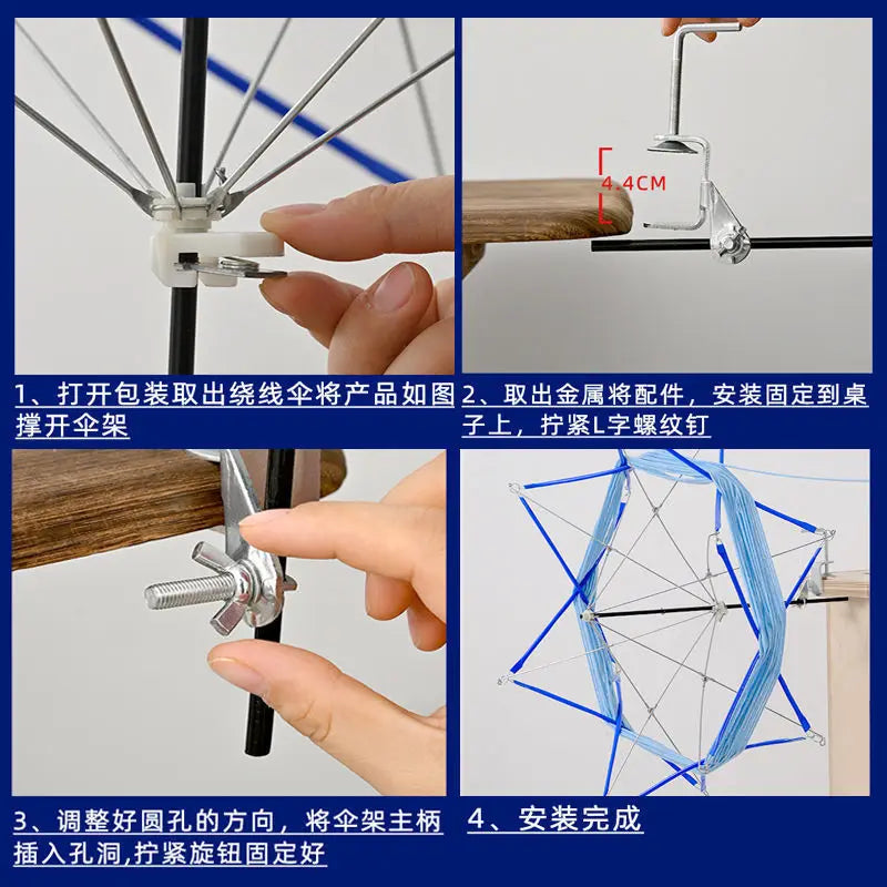 Crochet Yarn Winder for Crocheting and Umbrella Swift Set - Yarn Spinner for Crocheting,Cake Ball Winder,Roller, Baller, Spooler