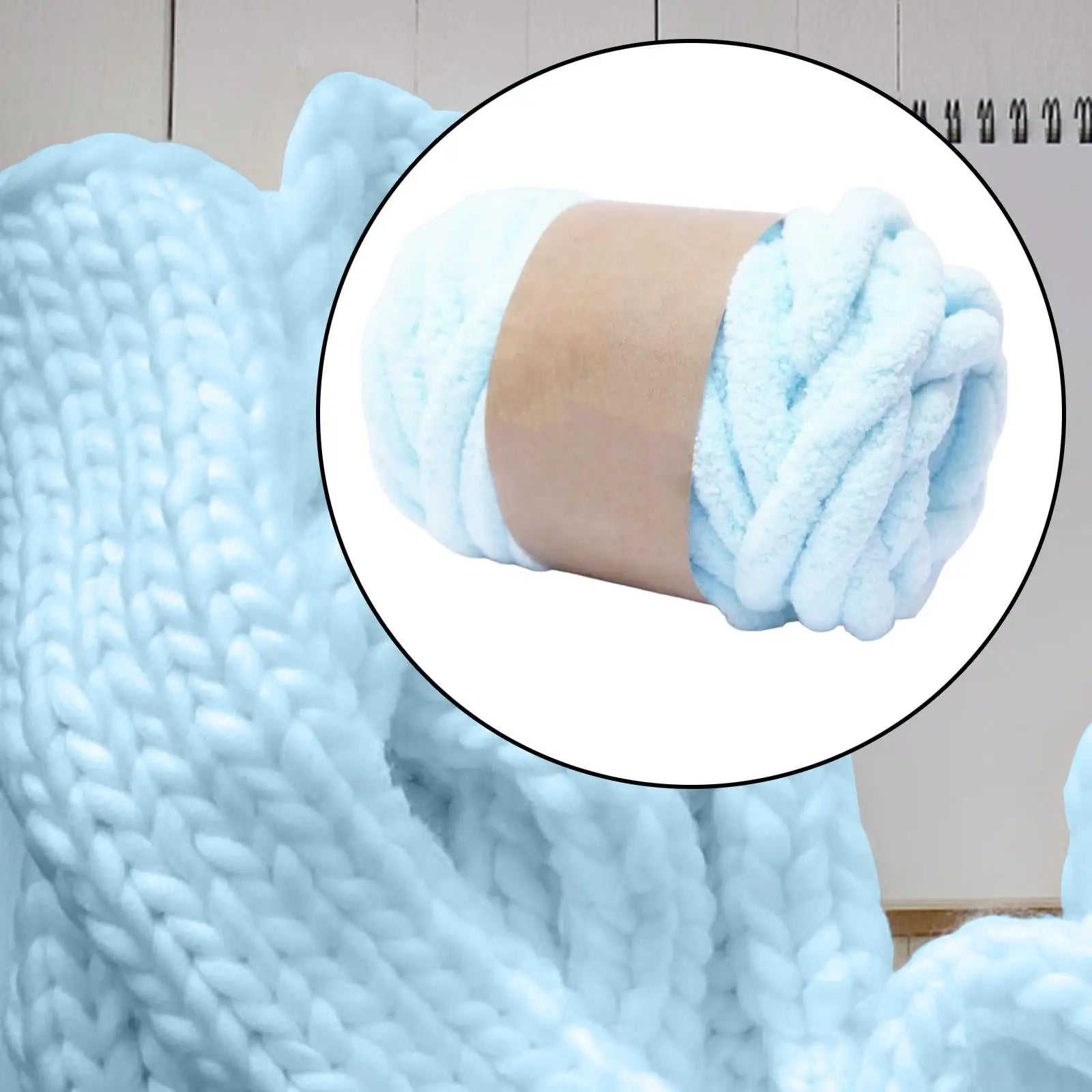 Giant Wool Yarn Soft Polyester Super Bulky Chunky Yarn for Arm Knitting Macrame Blanket Basket Pet Bed