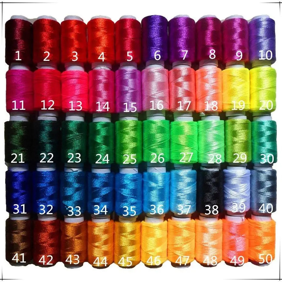 50PCS/lot 12g/pcs Multicolor Ice Silk Embroidery Thread Sewing Embroidery Cross Stitch Silk Threads Embroidery Line For Handmade