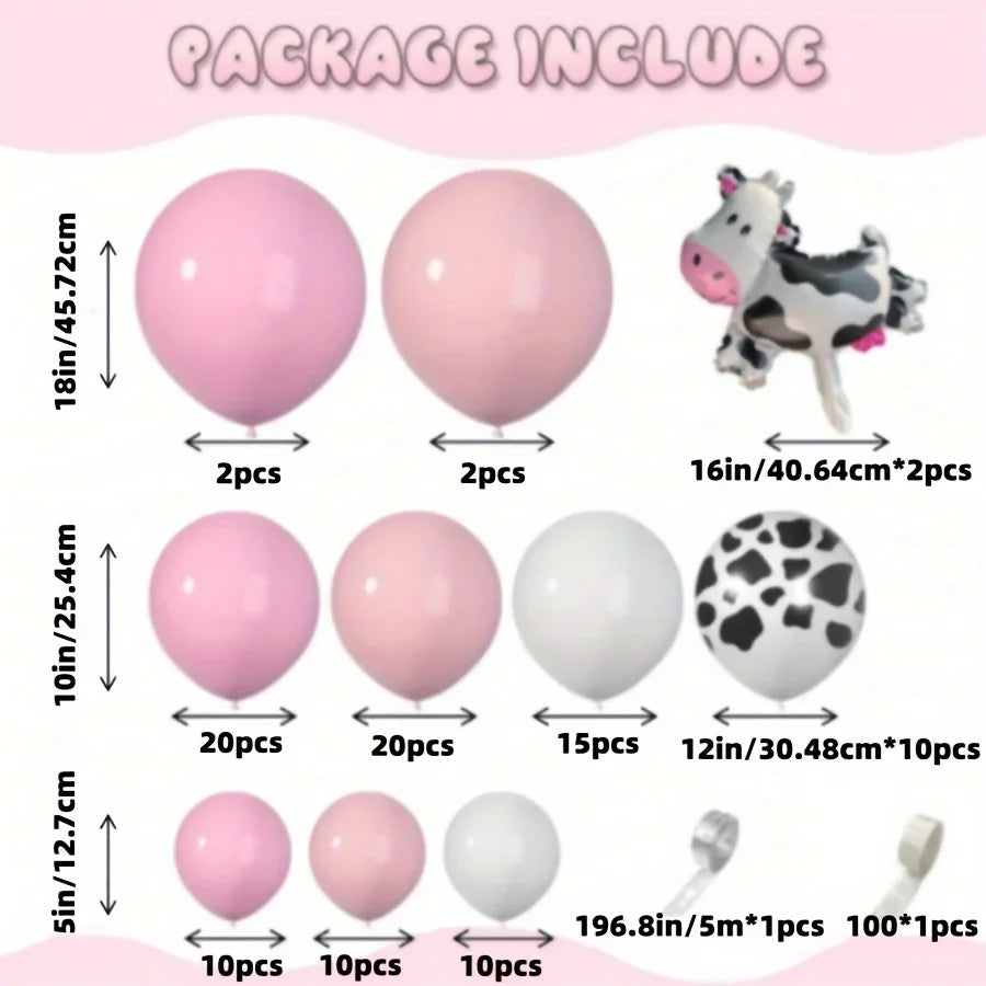 103 Pcs Decorated with Farm Themed Balloons, Suitable for Birthdays Engagement Weddings Indoor Celebrations and Anniversaries