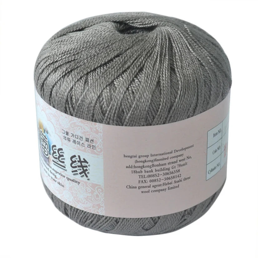 50g /roll 0.8mm Lace Thread Crochet Cotton Yarn Handmade DIY Line Fine Wool for Knitted Woven Sewing Accessories