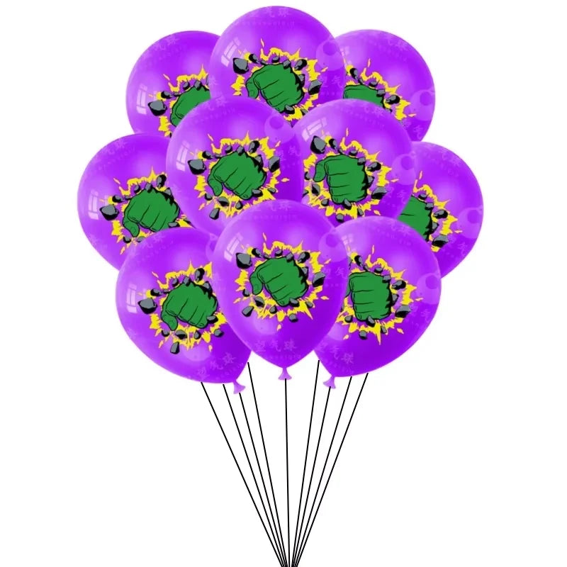 10/30Pcs Super Hero Hulk Theme 12inch Latex Balloon Decoration Boys Birthday Party Hulk Latex Balloon Supplies Kids Toys Globos