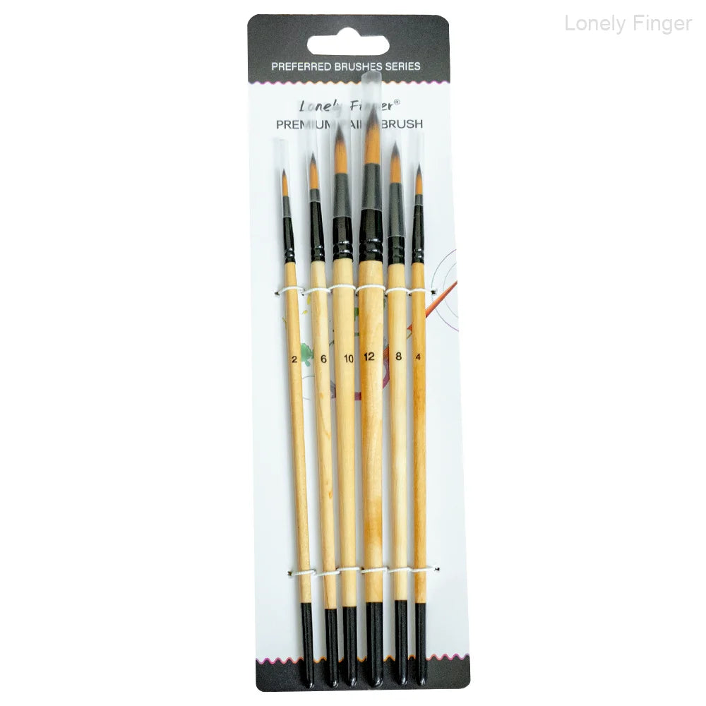 6/24 Paint Brushes for Acrylic Painting, Premium Nylon Bristles with Round, Filbert, Flat, Angle, Fine Detail Brush, Paint Brush