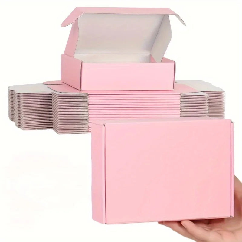 10 Pcs Pink Shipping Boxes Pink Corrugated Cardboard Mailer Boxes Bulk for Packaging Small Business Mailing Gift