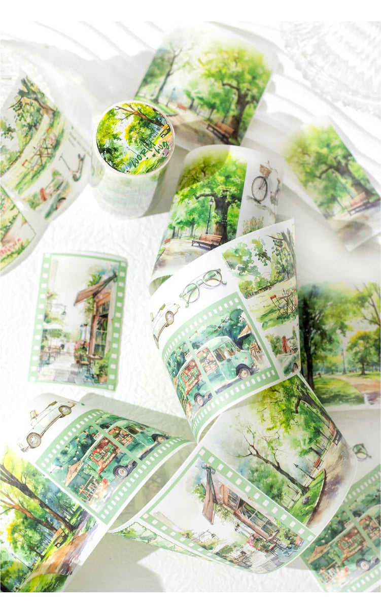 6style 7*200cm Travelling The World Buildings Washi Tape DIY Scrapbooking Collage Junk Journal Sticker Label Masking Tape