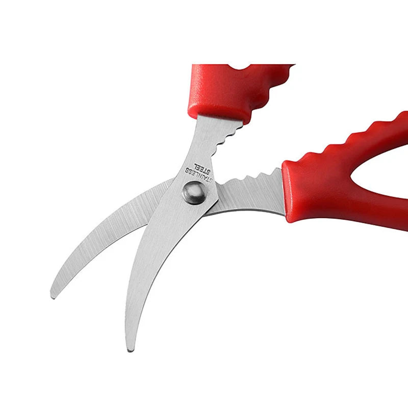 Scissors Kitchen Seafood Scissors Multifunctional Stainless Steel Shears Seafood Fish Crab Shrimp Lobster Scissors Peeling Tool