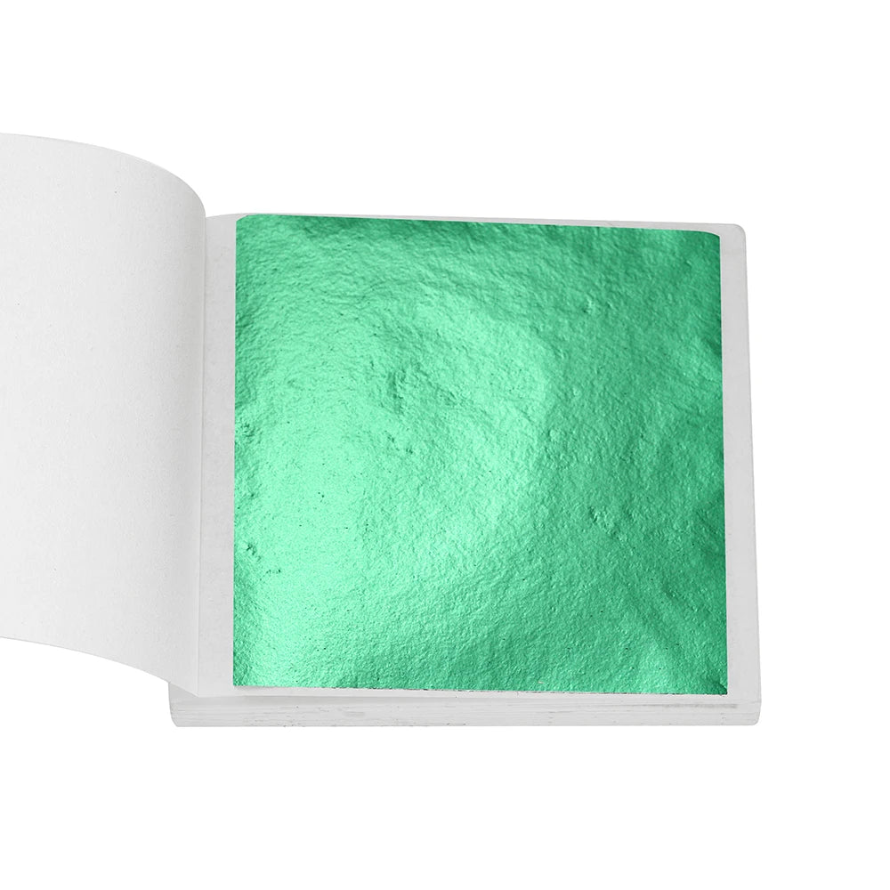 100Sheets Imitation Gold Foil Paper Leaf Gilding Epoxy Resin Fillings for DIY Epoxy Resin Mold Crafts Nail Art Home Decorations