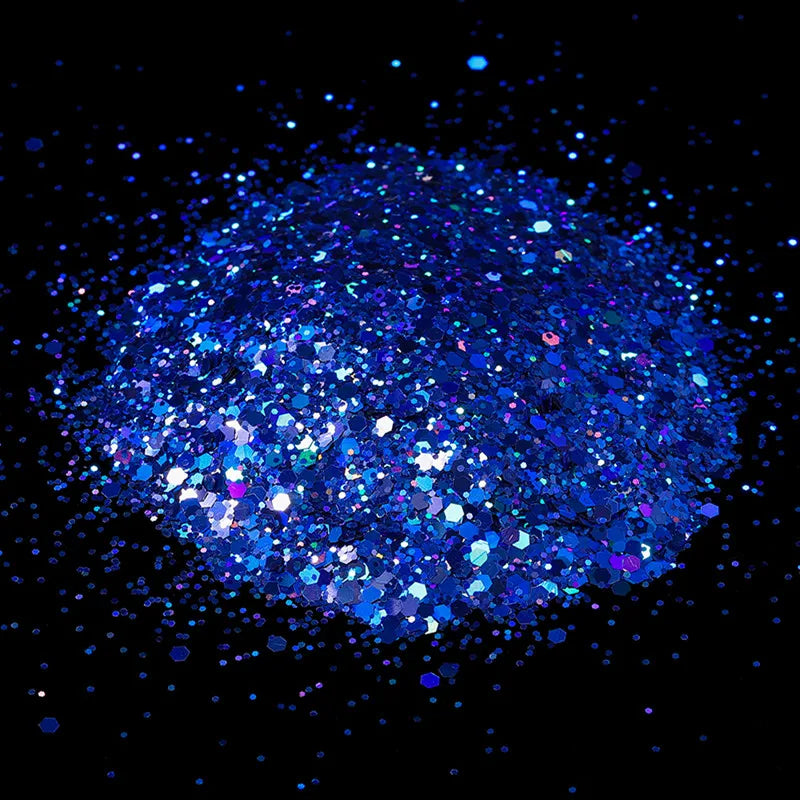 10g Holographic Hexagon Chunky Glitter Epoxy Resin Filler Flakes Laser Sparkly Sequins for DIY Epoxy Resin Nail Art Fillings