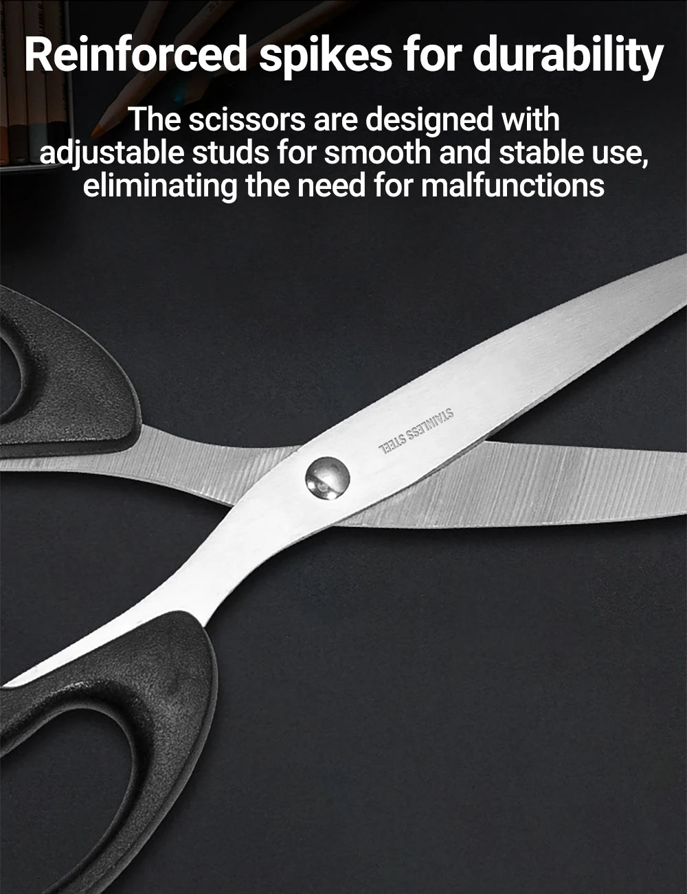 7.9" Scissors, Stainless Steel Blades, Soft Grip Handle, Suitable for Households,Offices and Schools, All Purpose