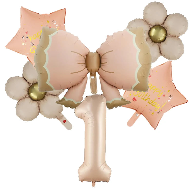 Butterfly Balloons 2 3 4 5th Birthday Decor for Girls Pink Butterfly Foil Balloons for Butterfly Themed Party Wedding  Decors