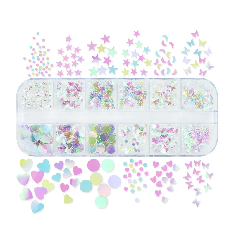 Holographic Letters Resin Sequins Fillers Epoxy Resin Filling Crafts Materials Iridescent Glitter Flakes Jewelry Making Supplies