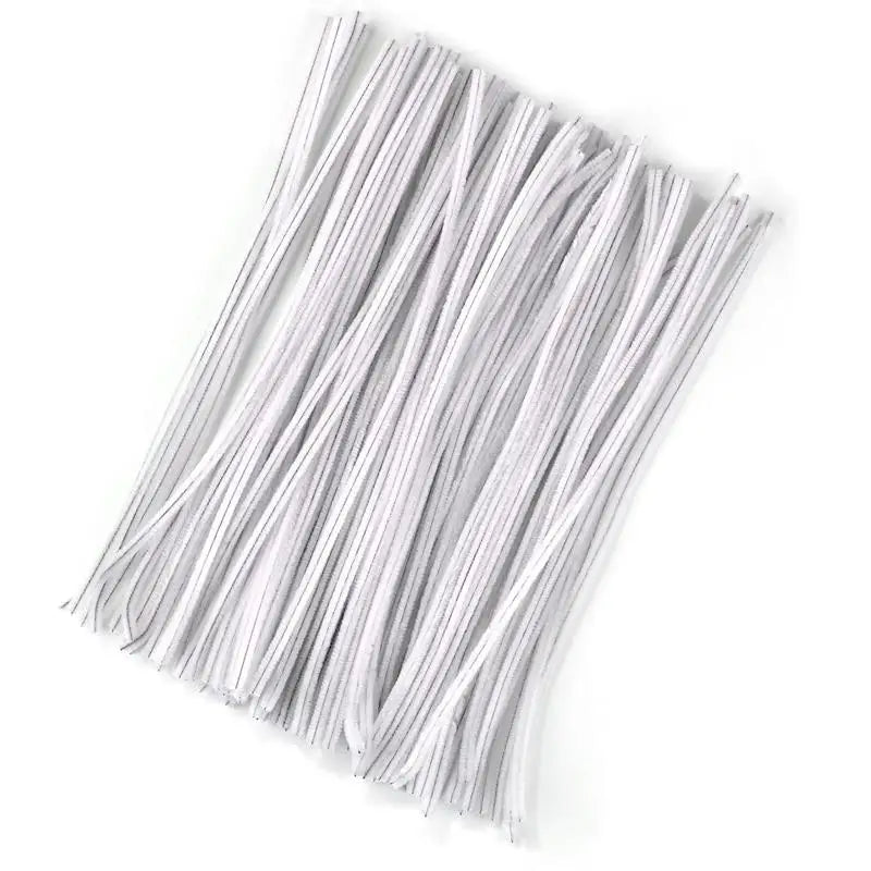 100pcs Chenille Stems Toys DIY Strips Twist Bar Anvil Wire Craft Pipe Creative Hobby Children Plush Stick Chenille Sticks