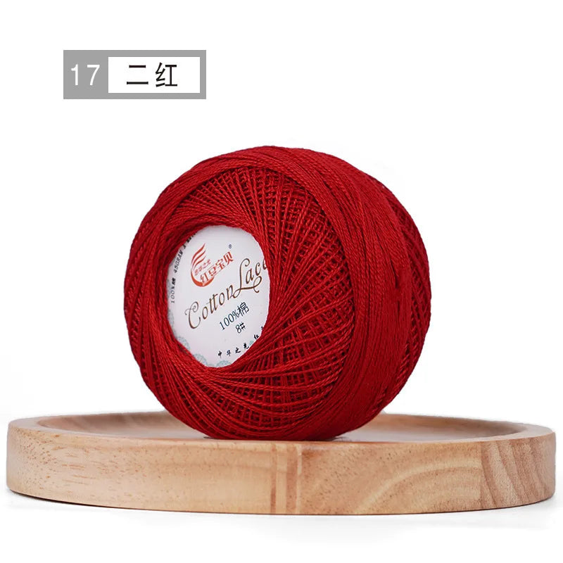 Pure Cotton Lace Thread Shiny Lin Yarn Handmade DIY Crochet Thread Combed Spun Yarn Knitting Crochet Handweaving Yarn