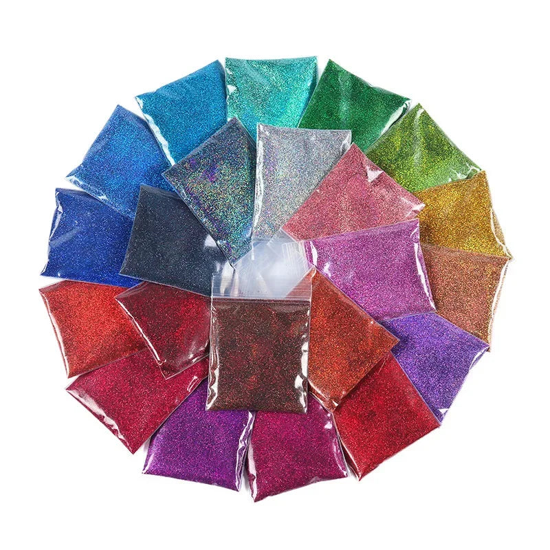 10g/Bag Holographic Fine Glitter Powder For Epoxy Filling Laser Glitter Gold Silver Fine Powder DIY Resin Mold Filling Crafts