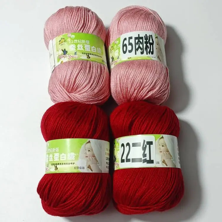 4PCS 200g Baby Cashmere Cotton Dot Yarn Soft Warm Lanas For Hand Knitting And Crochet Cloth milk cotton yarn