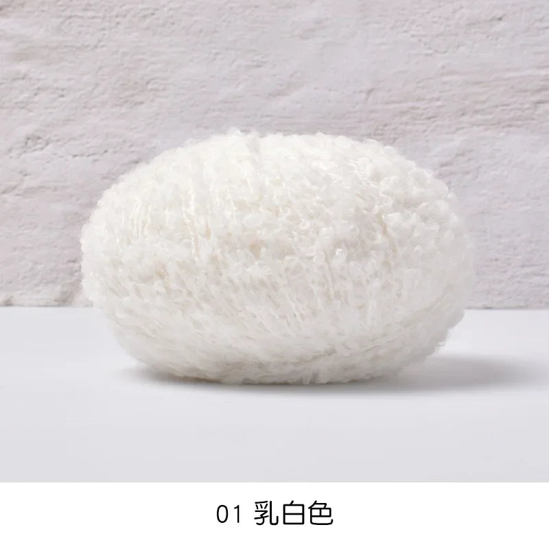 50g/roll Velvet Yarn Soft Cotton Knitting Crochet Dyed Yarn DIY Hand-woven Wool Crochet Sweater Hat Dolls 200M