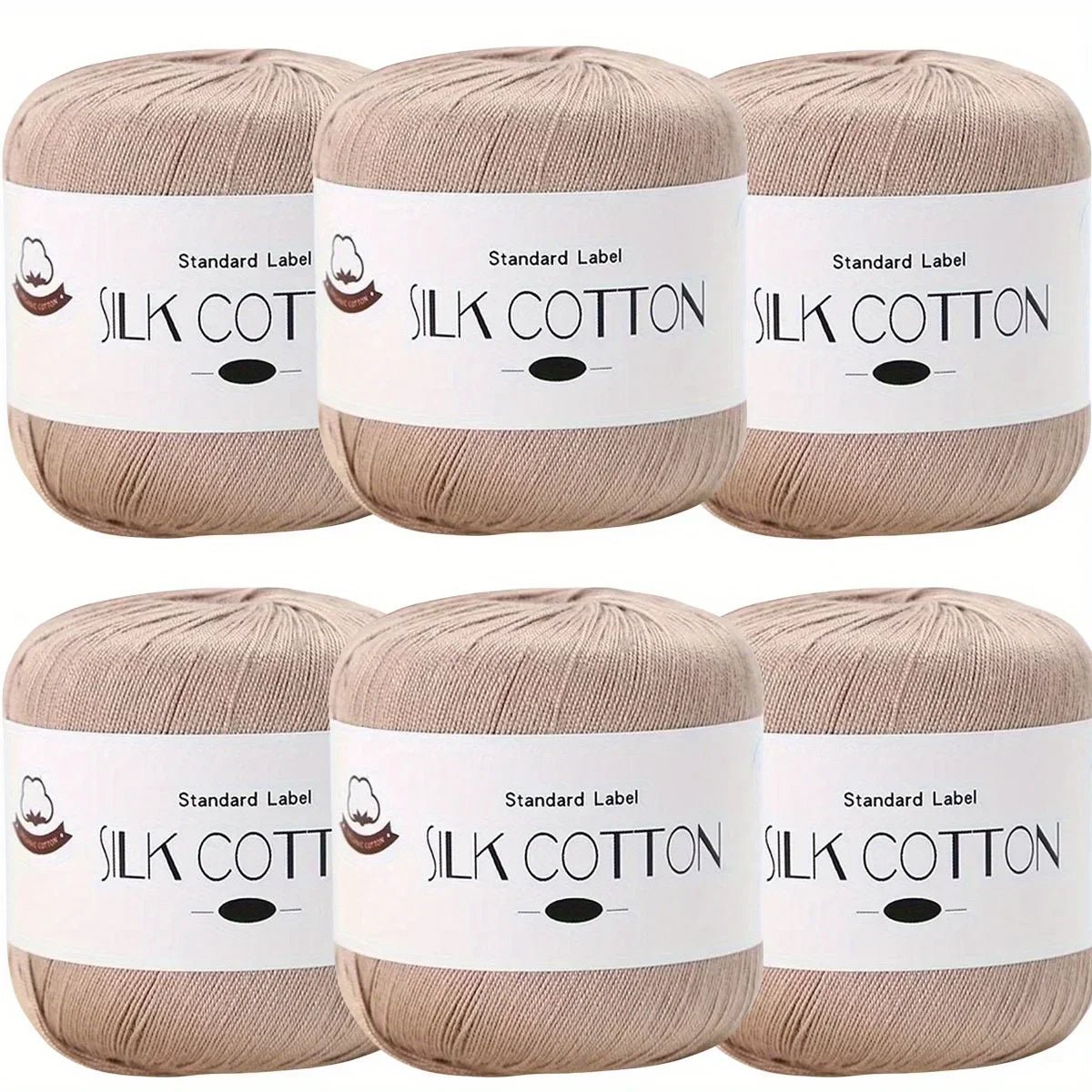 Silk Cotton Yarn - Fine Lace Thread for Crochet, Knitting Sweater,Shawls, Scarves, and DIY Crafts, Soft Durable Yarn 1.76oz/pc
