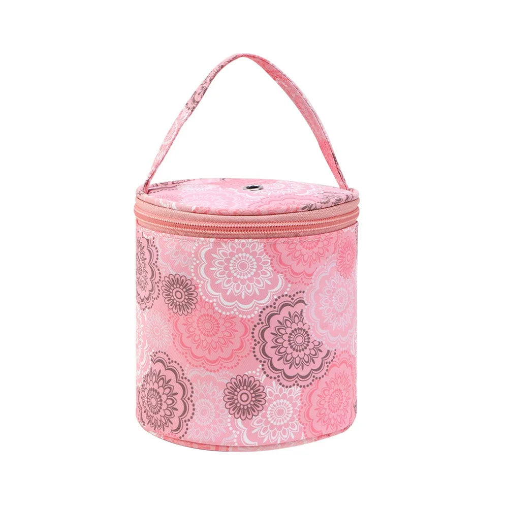 Small Yarn Bag With Holes,Portable Knitted Wool Yarn Storage Case,Crochet Thread Sewing Accessories Perfect for Travel,Beginner