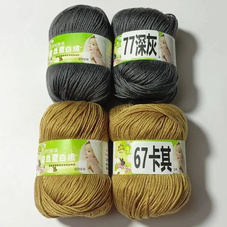 4PCS 200g Baby Cashmere Cotton Dot Yarn Soft Warm Lanas For Hand Knitting And Crochet Cloth milk cotton yarn