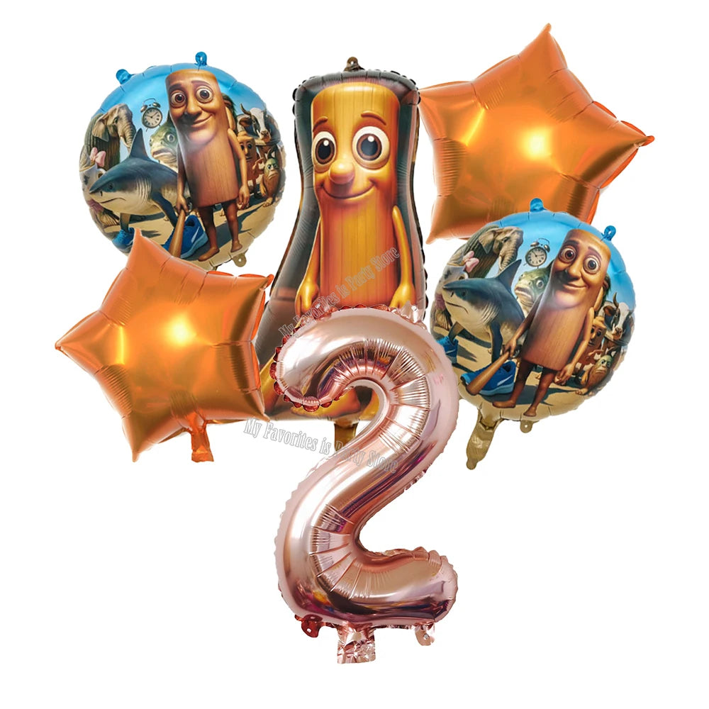 Italian Brainrot Balloon Set Baby Shower Party Ballons Tralalero Tralala TungTungTungSahur Balloons Decoration Photographic Prop