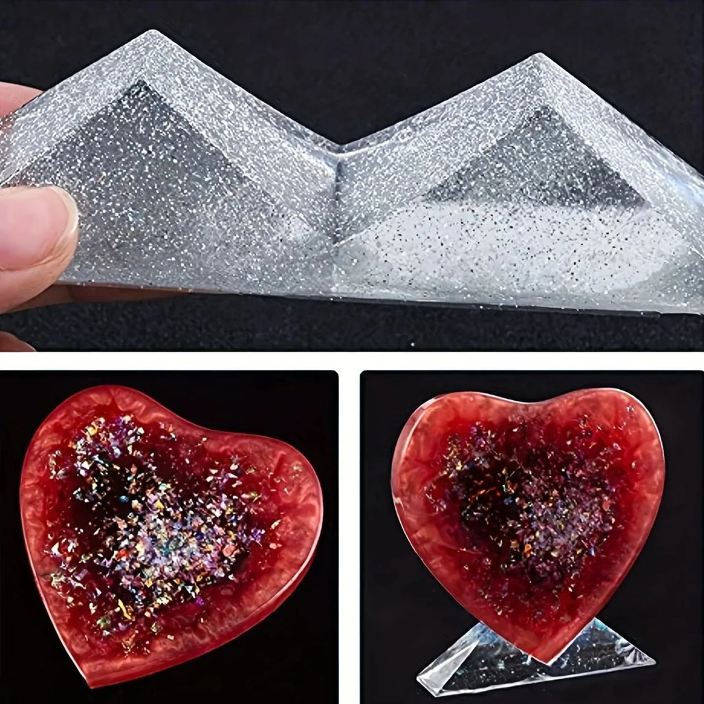Resin Molds Heart-Shaped Photo Frame Mold, DIY Personalized Photo Silicone Tool, for Making Souvenir Handmade Crafts Home Decora