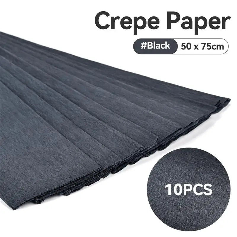 10pcs 50x70cm Colored Crepe Paper Origami Crinkled Crepe Paper Craft DIY crafts Flowers Decoration Gift Wrapping Paper Craft