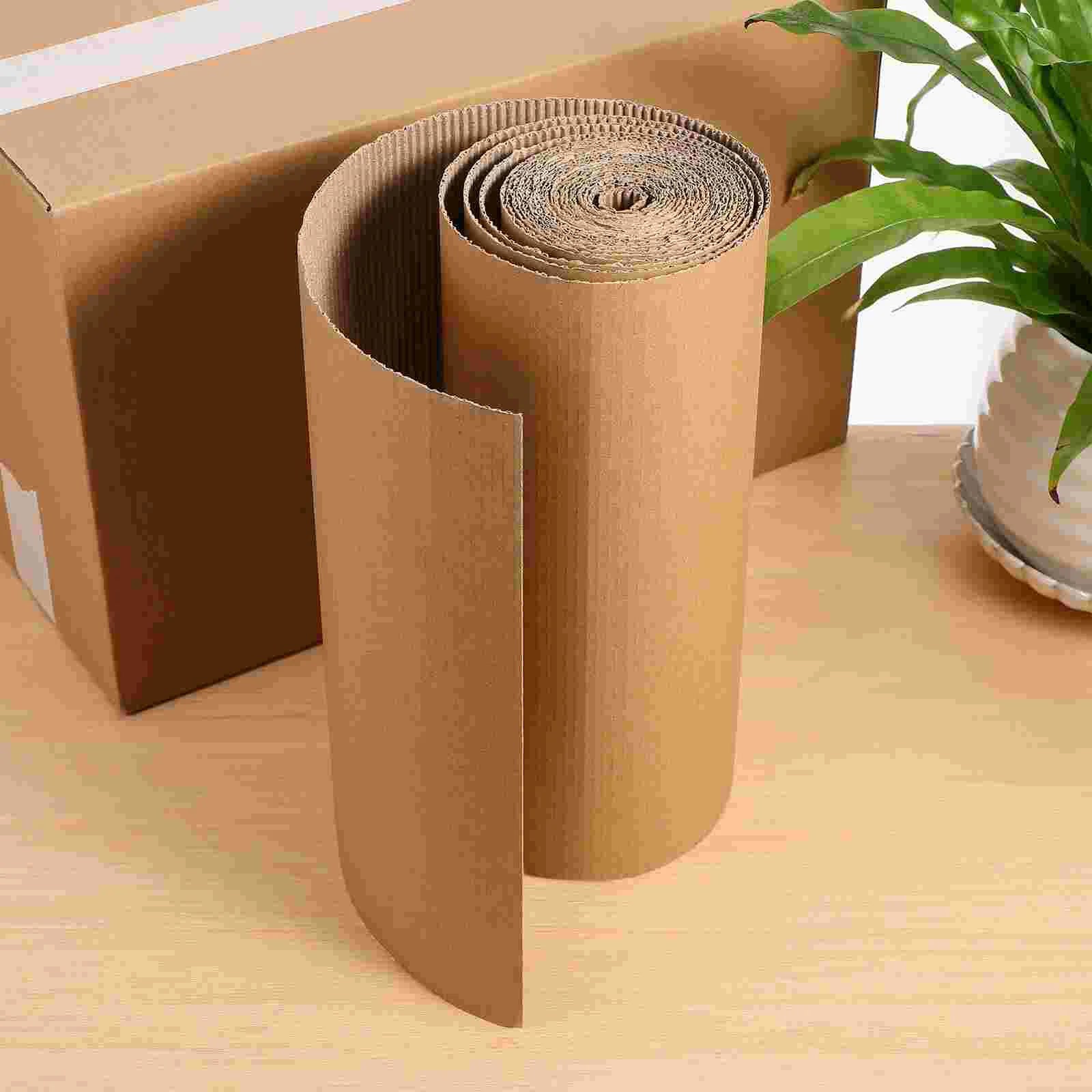 12 Single Sided Beige Kraft Paper Corrugated Cardboard Roll Wrapping Materials Gift Boxes Diy Sheets Mailing Inserts Packaging