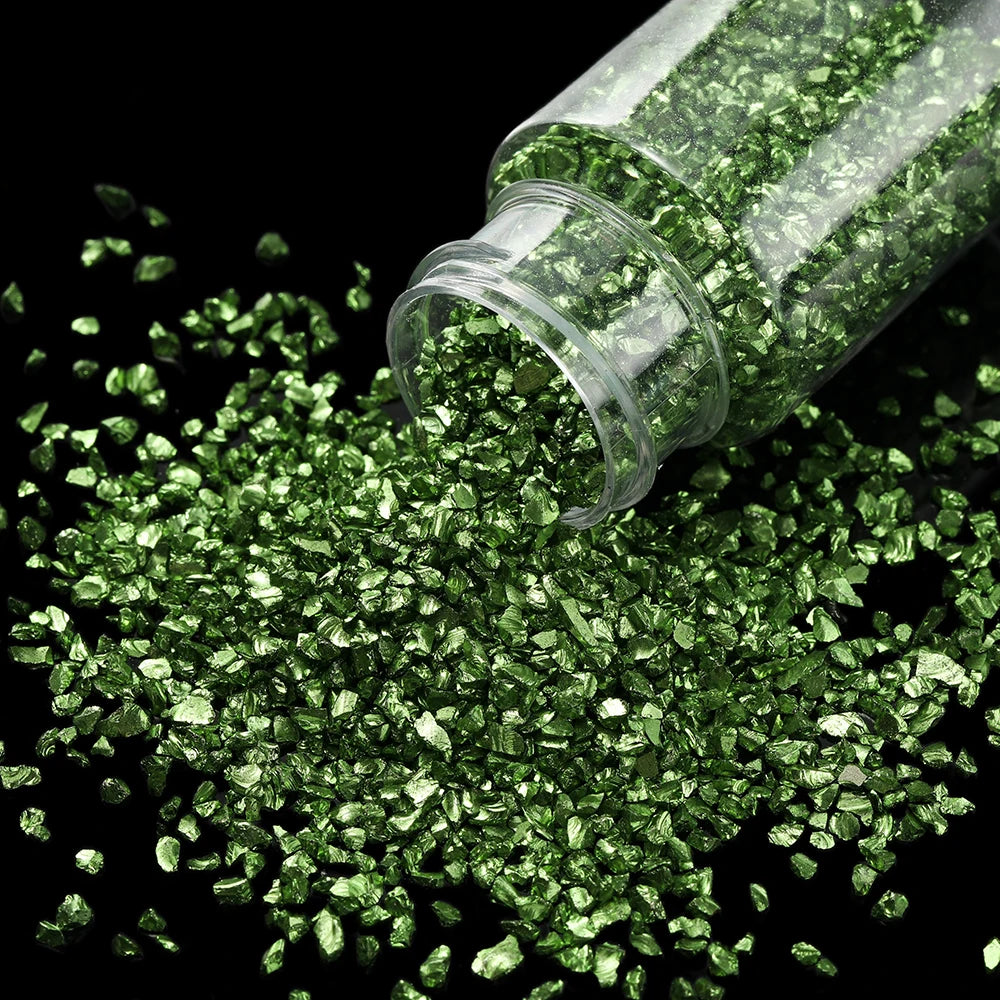 30g/Bottle Glass Broken Stones Resin Fillings for DIY Medium/Small Crystal UV Epoxy Filler Nail Art Decoration Jewelry Making