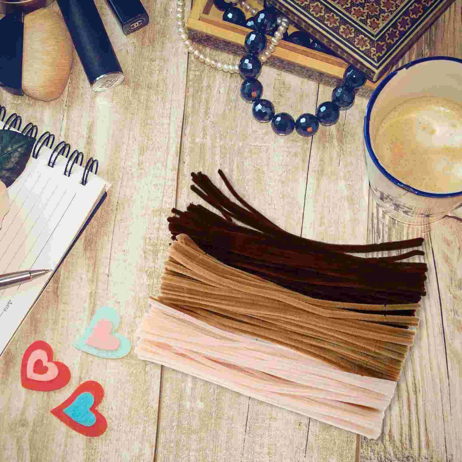 300 Pcs Chenille Stems Craft Supplies Pipe Cleaners Solid Color Fuzzy Twisting Sticks Diy Art Activity Kids Educational