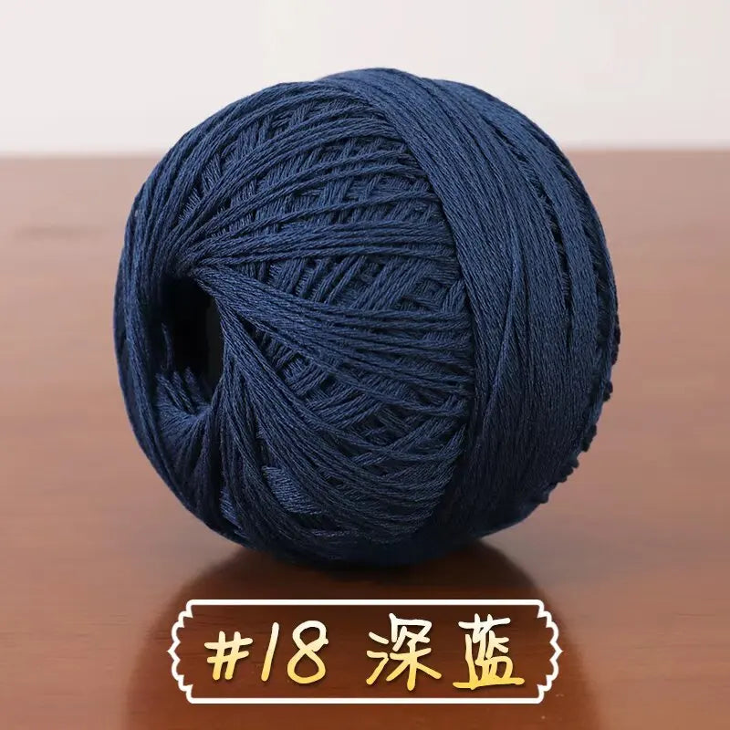 6-Strand Cotton Linen Lace Yarn Handmade Crochet Thread Medium Fine Hooking DIY Material Kit Children's Sweater Crochet Needl...