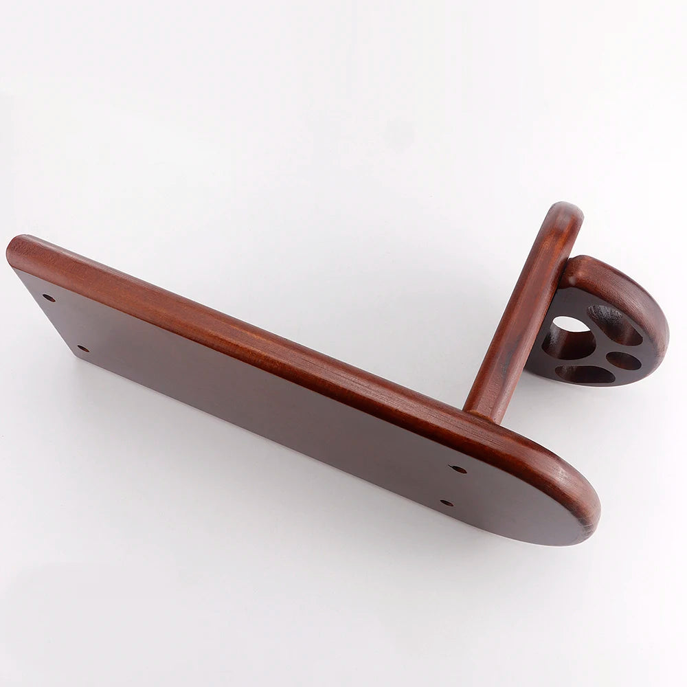 1pcs Burgundy Red Wooden Desktop Yarn Holder with Storage Rack- DIY Knitting & Crochet Wool Yarn Rotating Winder Organizer Stand