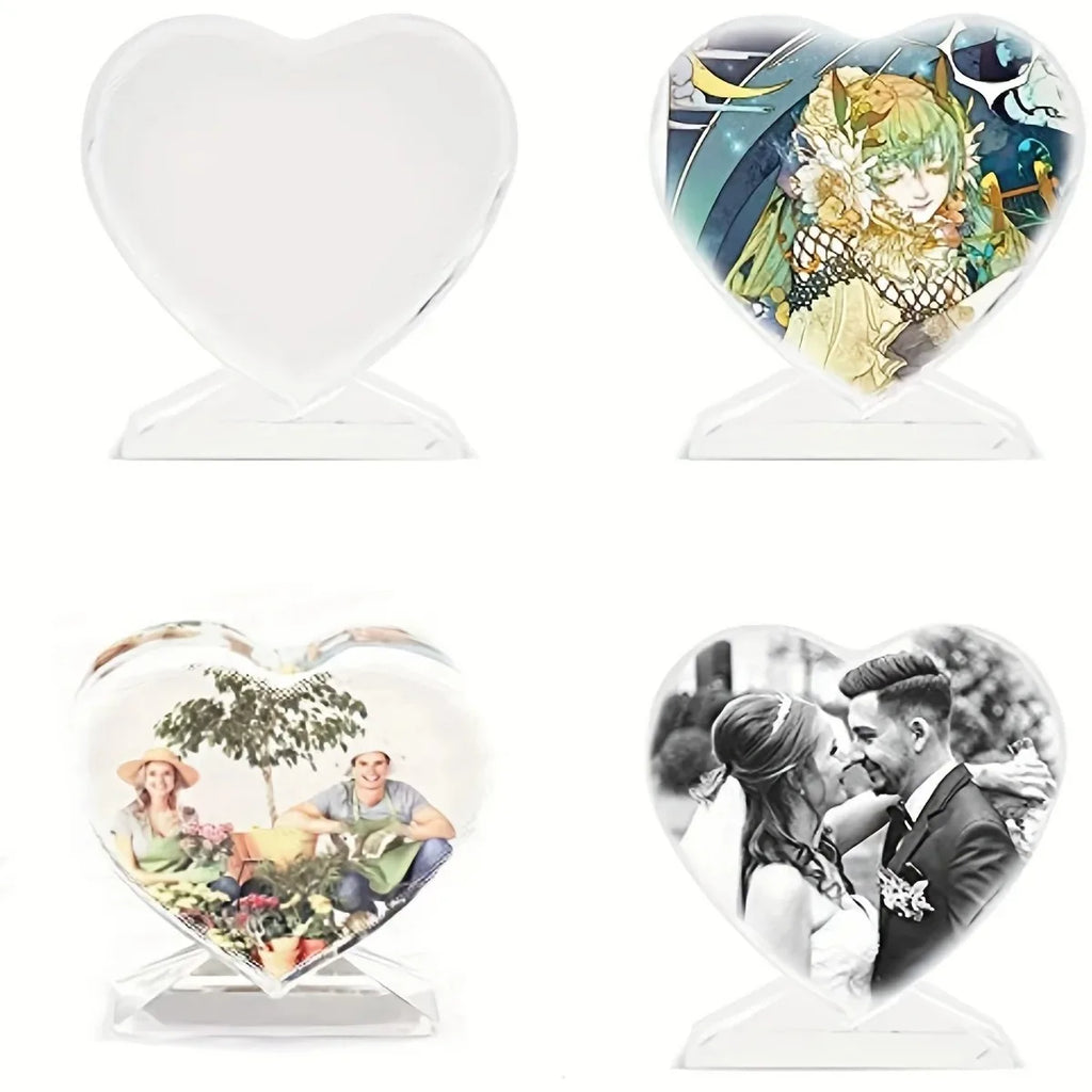 Resin Molds Heart-Shaped Photo Frame Mold, DIY Personalized Photo Silicone Tool, for Making Souvenir Handmade Crafts Home Decora