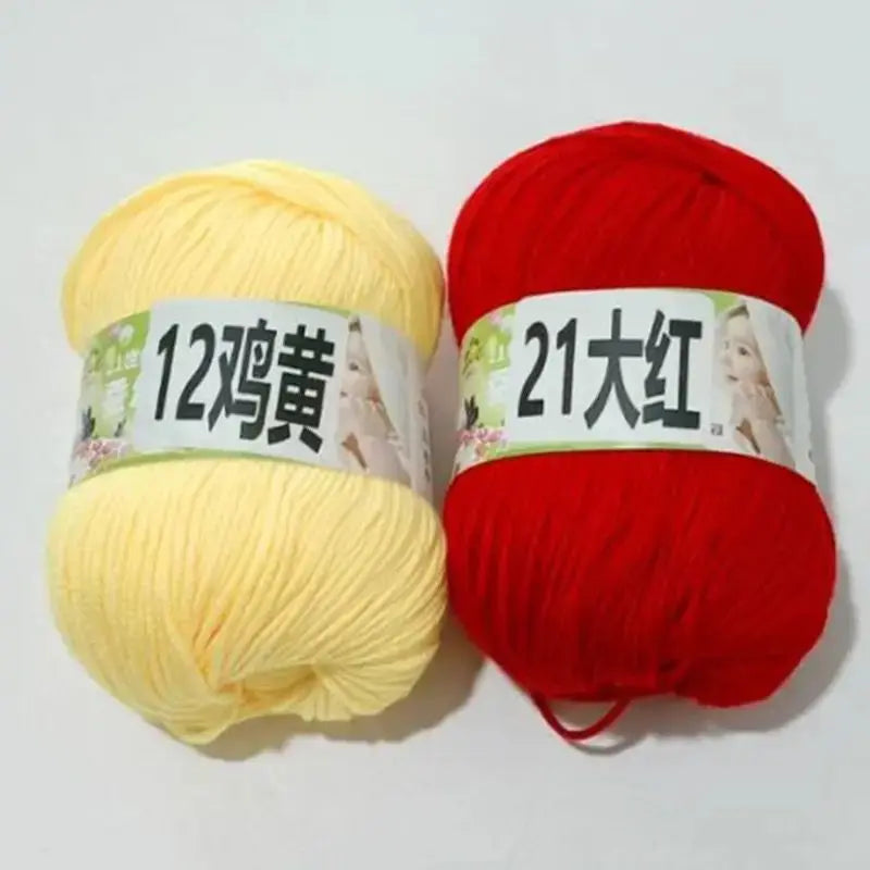 4PCS 200g Baby Cashmere Cotton Dot Yarn Soft Warm Lanas For Hand Knitting And Crochet Cloth milk cotton yarn