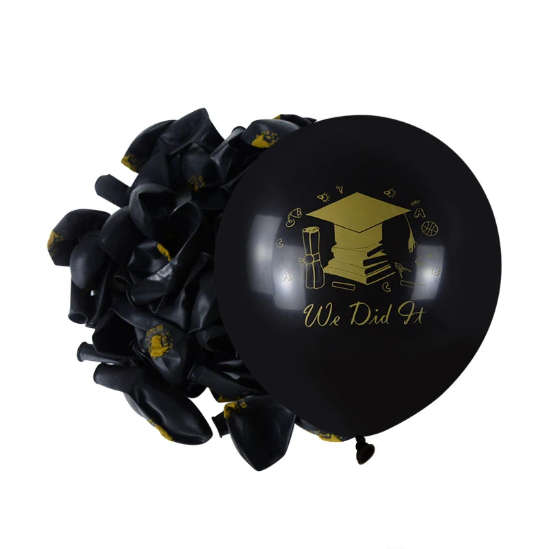 10Pcs We Did it Bachelors Cap Balloon Latex Graduation Decorations Class Of 2023 Graduation Party Congratulation Decor